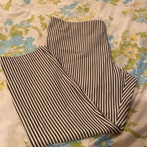 Striped, Side-Zip Pants